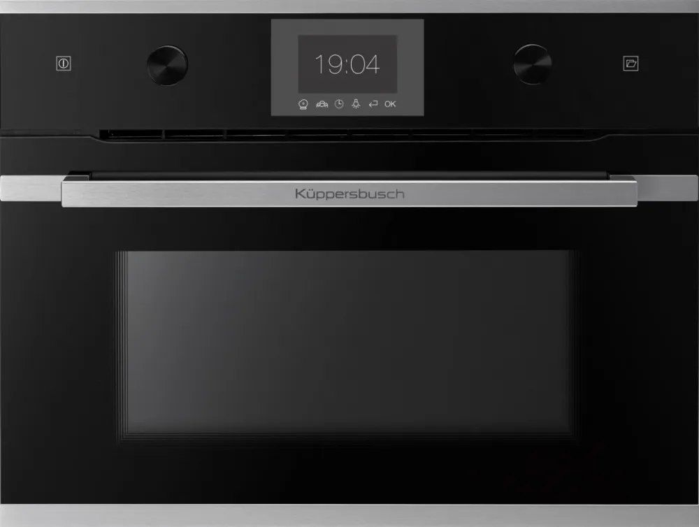 Паровой шкаф Kuppersbusch CD 6350.0 S черный (без ручки, серый дисплей)